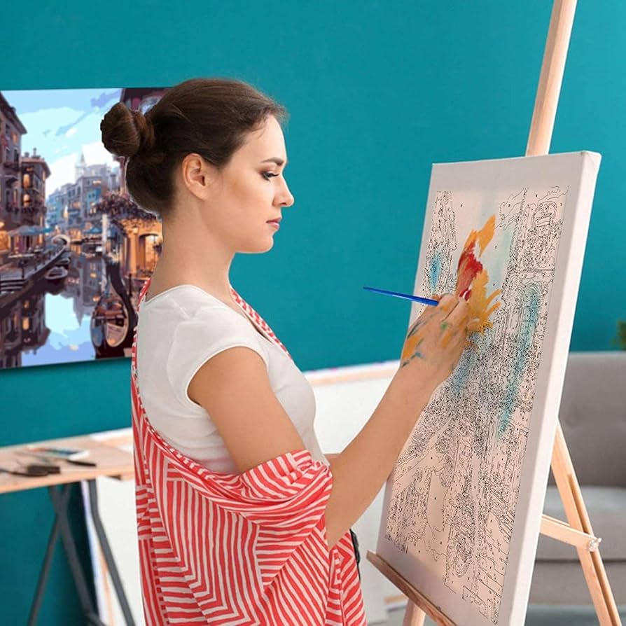 Amazon | GRENHUE大人のための数字による絵画赤いチューリップ